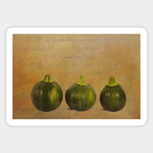 Three Round Squash Sticker by dianecmcac